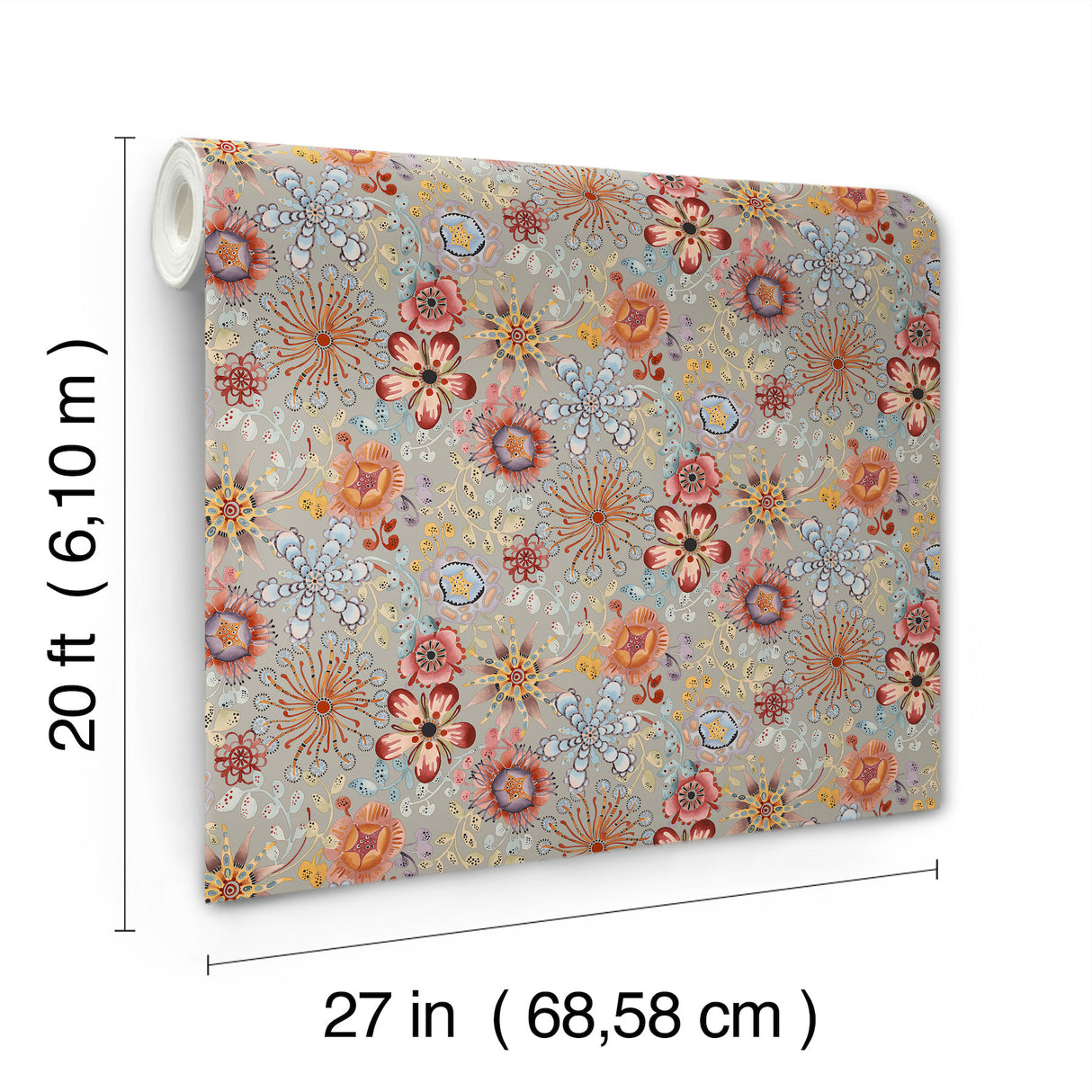 Magic Garden Multicolor Floral by York Wallcoverings Missoni Collection Botanical Non Woven Premium Peel and Stick Wallpaper - PSW1637RL