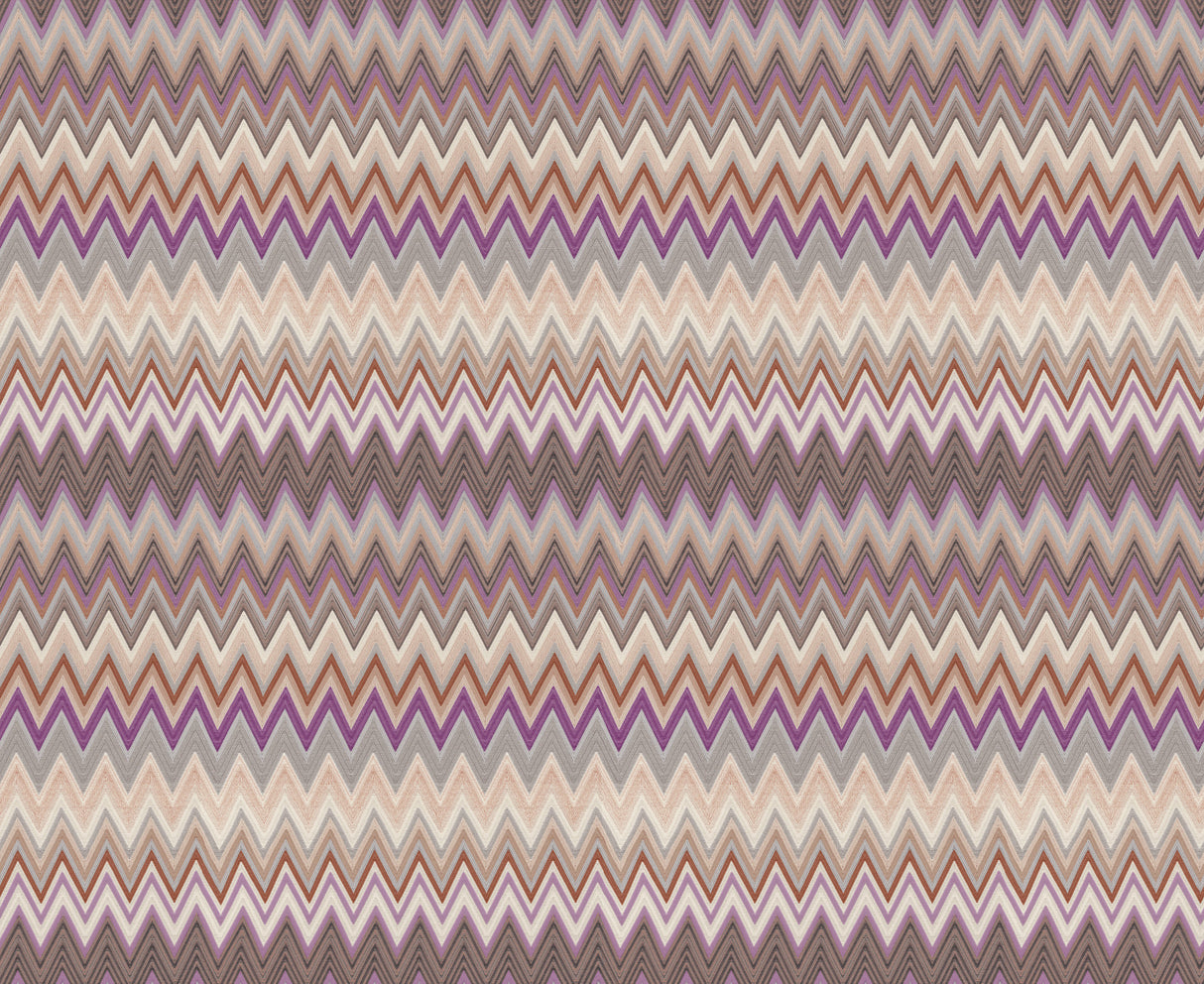 Zig Zag Purple Peel and Stick Wallpaper by York Wallcoverings Missoni Collection - PSW1641RL