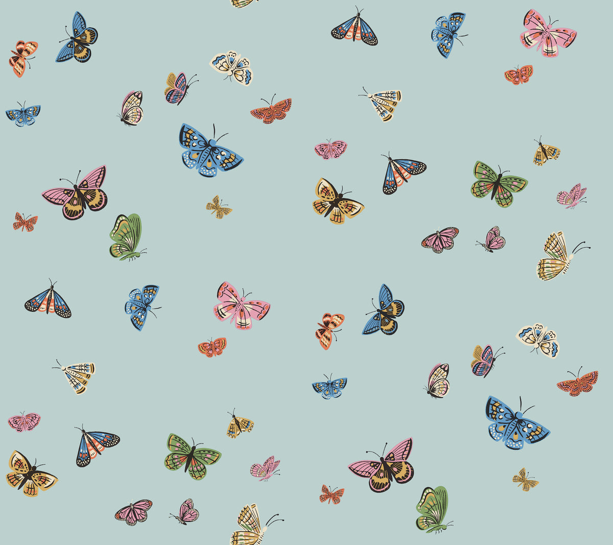 Butterfly House Light Blue Peel & Stick Wallpaper by Rifle Paper Co. - PSW1650RL