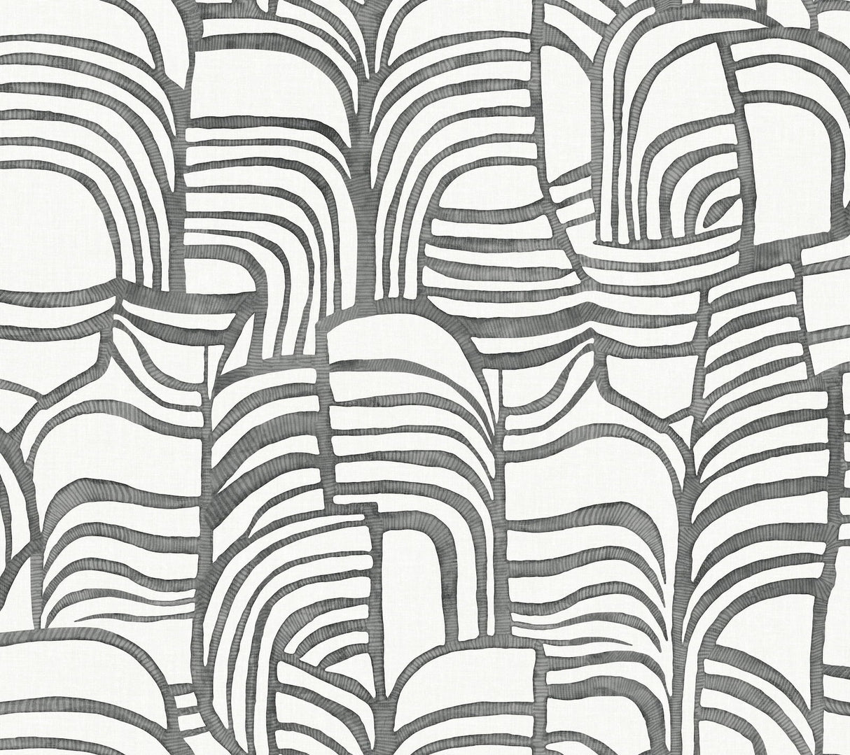 York Featherwork Black & White premium peel and stick wallpaper roll PSW1656RL