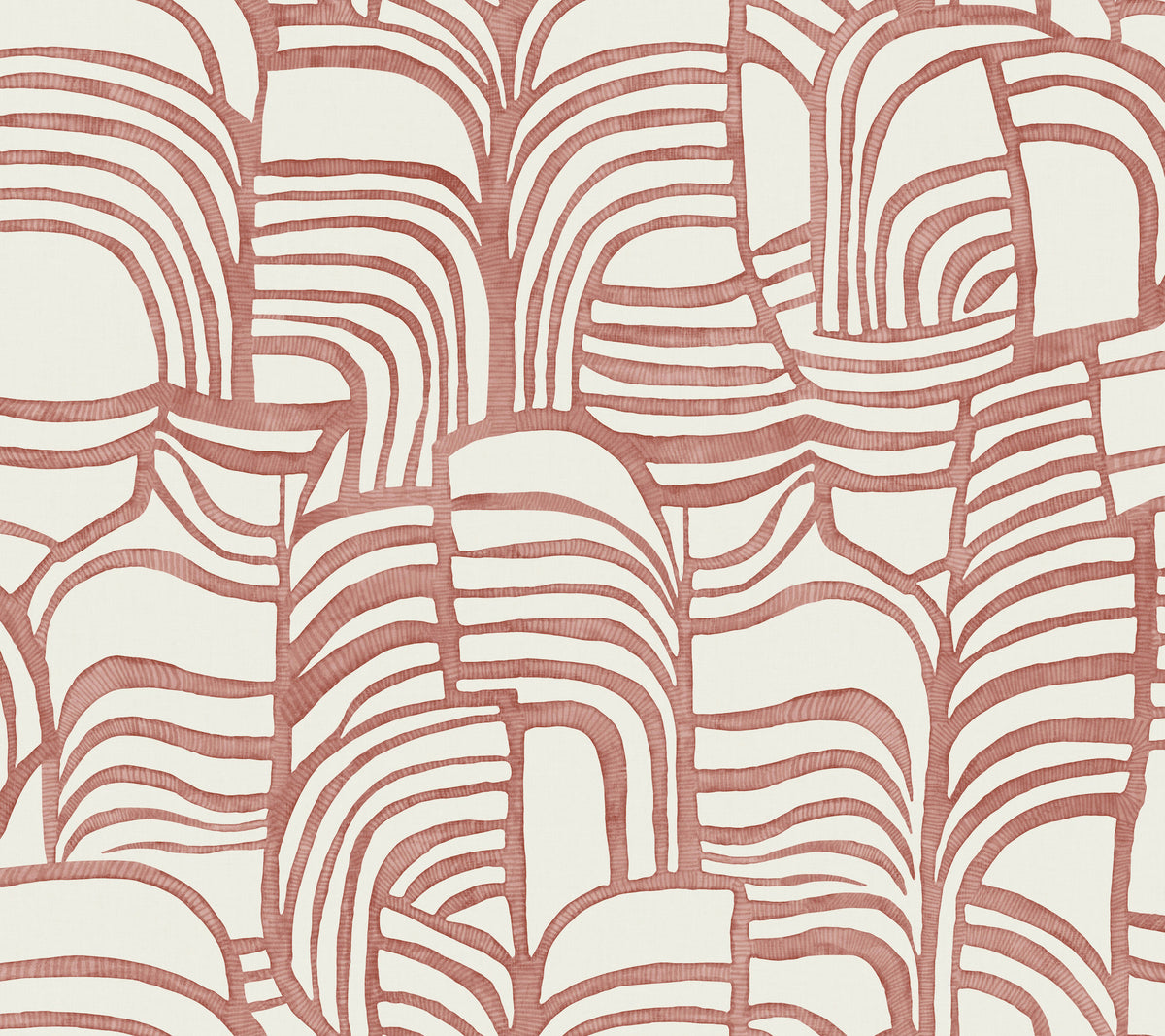 Featherwork Red Premium Peel and Stick Non Woven Wallpaper by York Wallcoverings - PSW1657RL