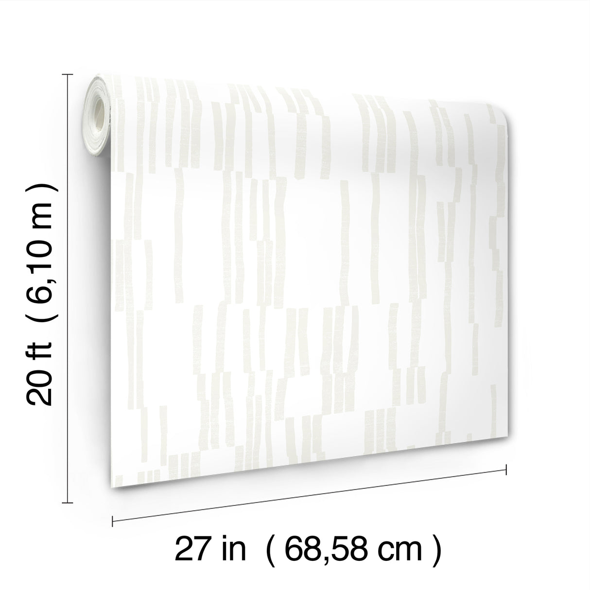 Koso Pearl & White by York Wallcoverings Nikki Chu Premium Peel + Stick Stripe Wallpaper - PSW1660RL