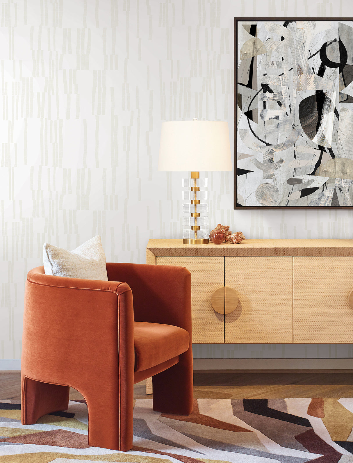 Koso Pearl & White by York Wallcoverings Nikki Chu Premium Peel + Stick Stripe Wallpaper - PSW1660RL