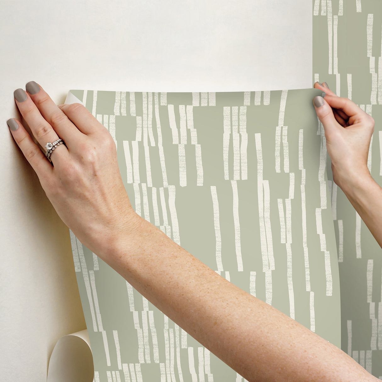 Koso Sage by Nikki Chu Premium Peel + Stick Wallpaper- York Wallcoverings PSW1661RL