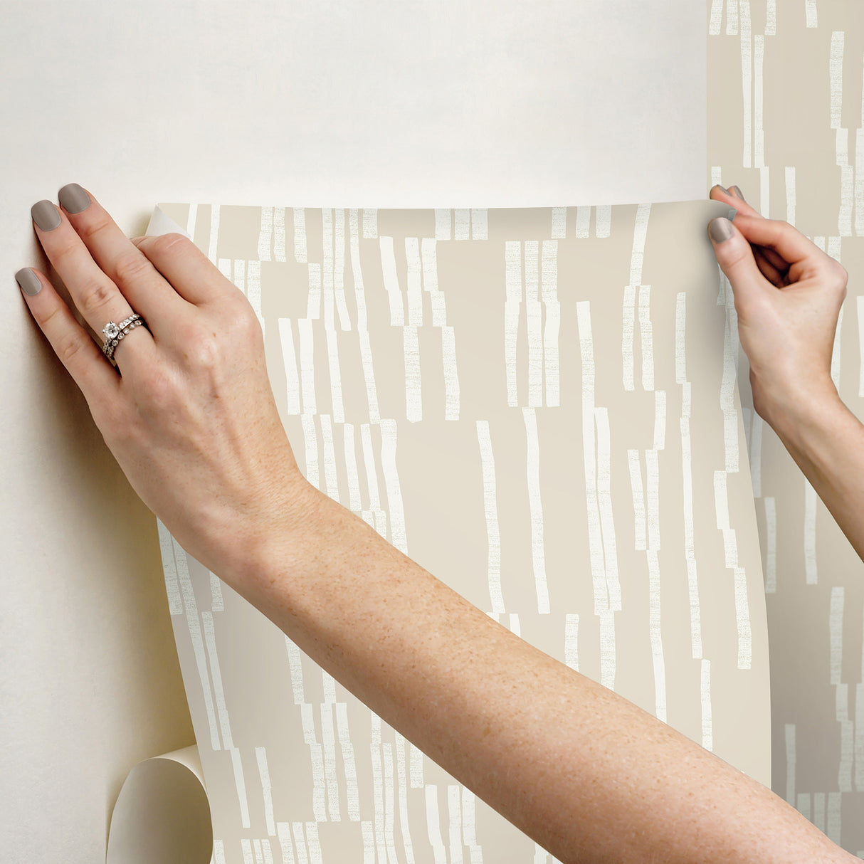 Koso Linen by Nikki Chu Premium Peel + Stick Wallpaper- York Wallcoverings PSW1662RL