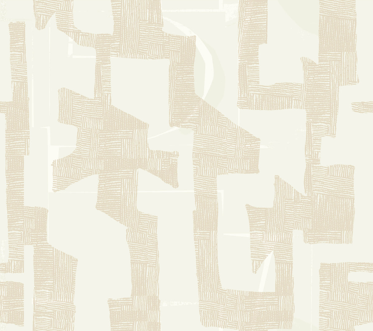 Tribe Caramel Cream Premium Peel and Stick Wallpaper by York Wallcoverings PSW1670RL
