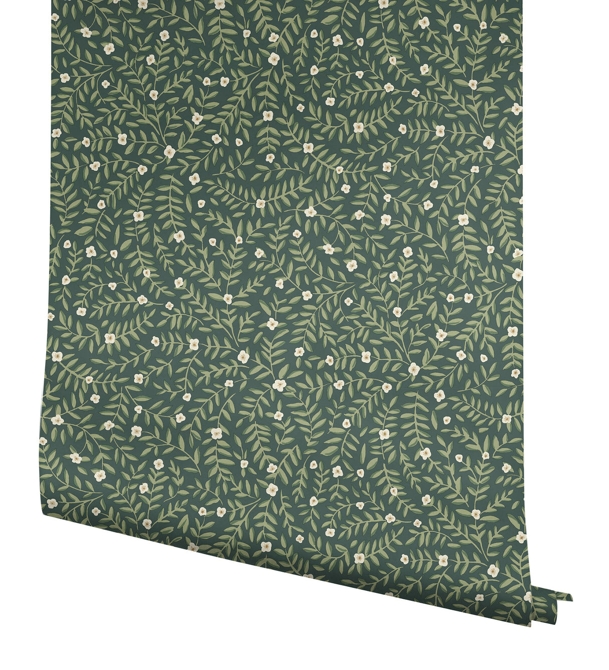 Elodie Evergreen by Rifle Paper Co. Petite Floral Premium Peel + Stick Wallpaper – York Wallcoverings PSW1674RL