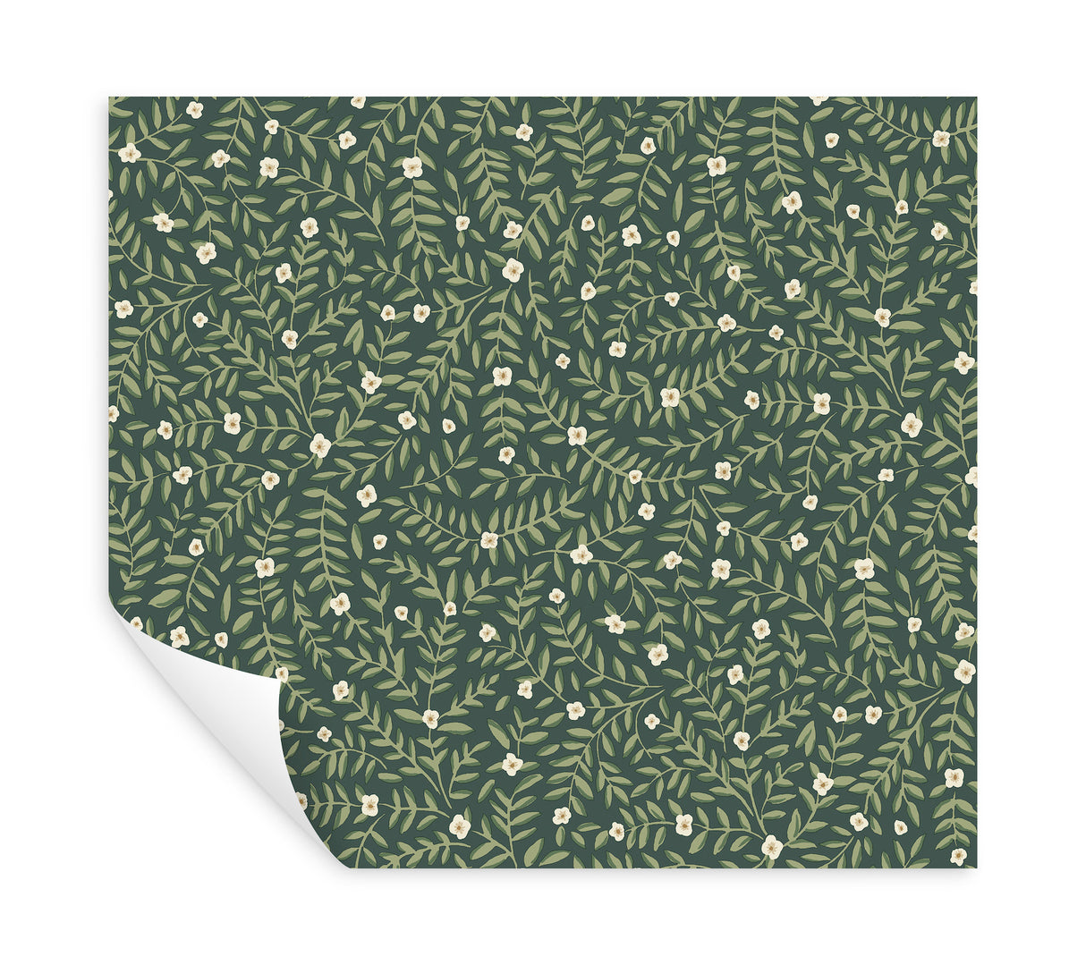 Elodie Evergreen by Rifle Paper Co. Petite Floral Premium Peel + Stick Wallpaper – York Wallcoverings PSW1674RL