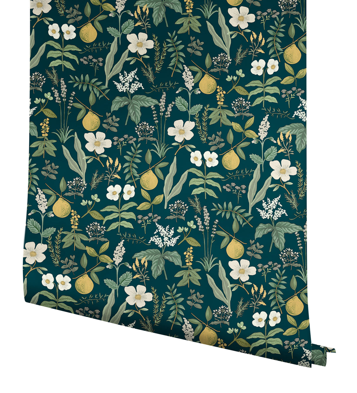 Herb Garden Navy by Rifle Paper Co. Botanical Premium Peel & Stick Wallpaper – York Wallcoverings PSW1677RL