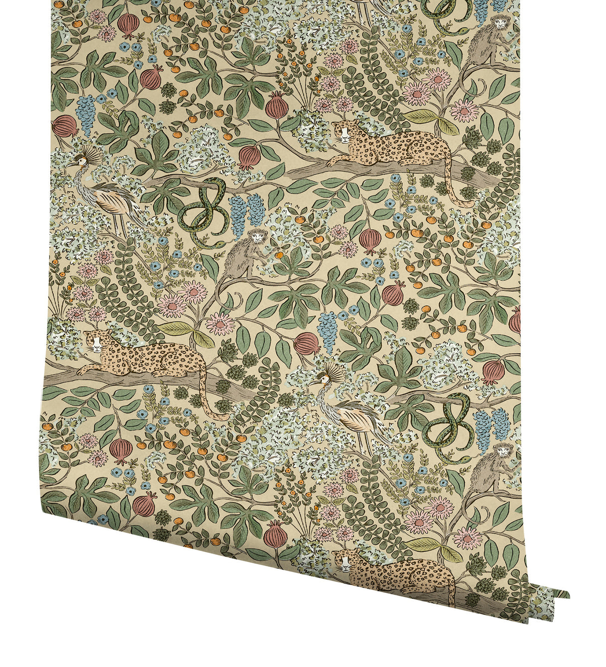 Safari Beige by Rifle Paper Co. Jungle Toile Premium Peel + Stick Wallpaper – York Wallcoverings PSW1679RL