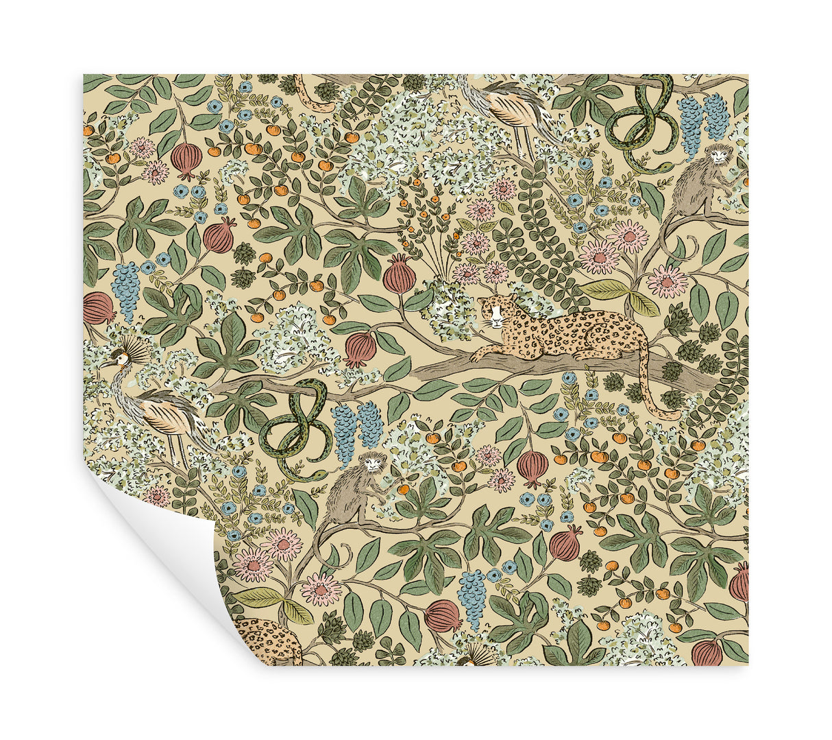 Safari Beige by Rifle Paper Co. Jungle Toile Premium Peel + Stick Wallpaper – York Wallcoverings PSW1679RL