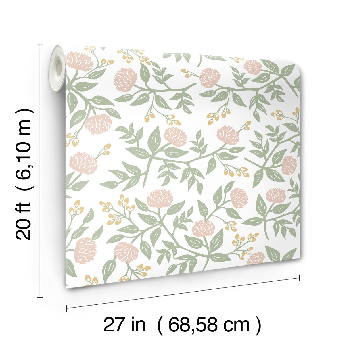 Peonies Blush by Rifle Paper Co. Floral Premium Peel & Stick Wallpaper – York Wallcoverings PSW1685RL