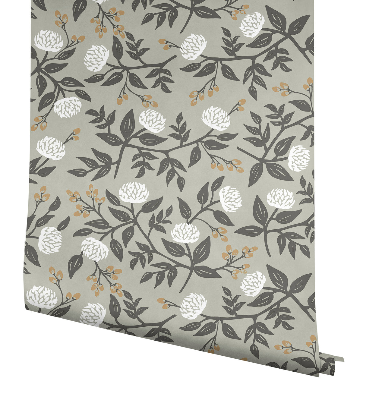 Peonies Grey by Rifle Paper Co. Floral Premium Peel + Stick Wallpaper – York Wallcoverings PSW1688RL