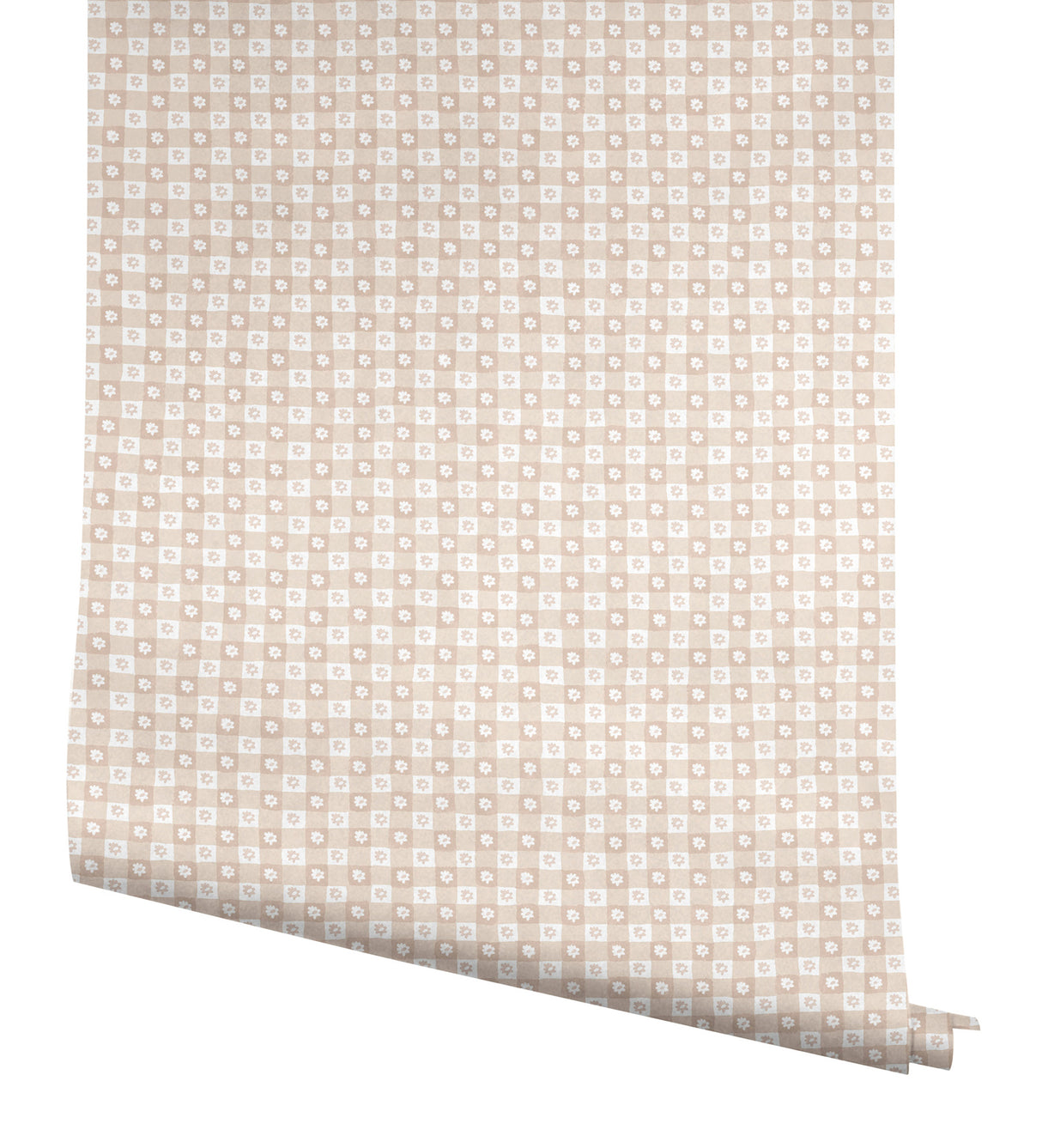 Daisy Gingham Blush by Rifle Paper Co. Floral Check Premium Peel & Stick Wallpaper – York Wallcoverings PSW1690RL