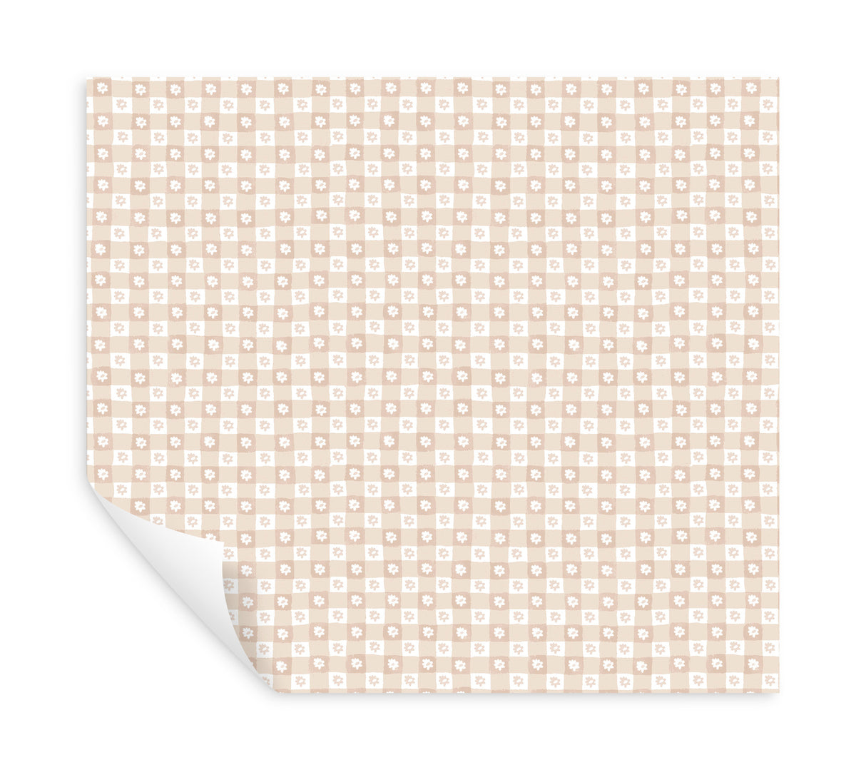 Daisy Gingham Blush by Rifle Paper Co. Floral Check Premium Peel & Stick Wallpaper – York Wallcoverings PSW1690RL