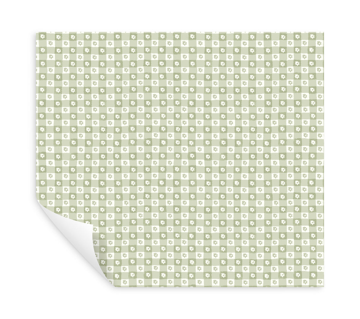 Daisy Gingham Green by Rifle Paper Co. Premium Peel & Stick Wallpaper – York Wallcoverings PSW1694RL