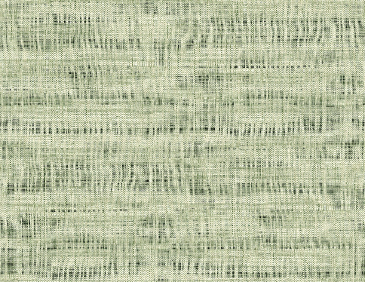 Sea Grass green faux weave texture wallpaper pattern