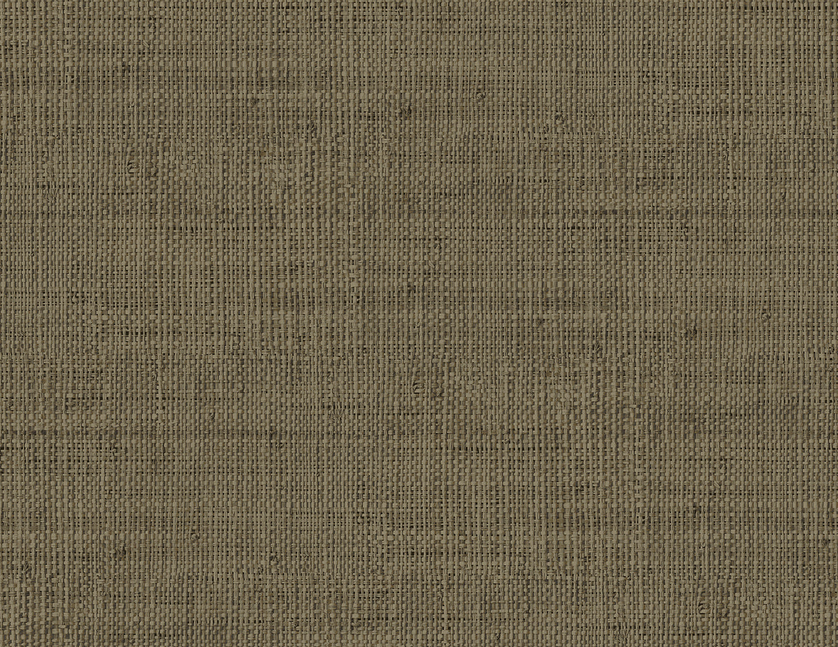 Seabrook Designs Wild Bind wallpaper in Coffee colorway with faux weave texture