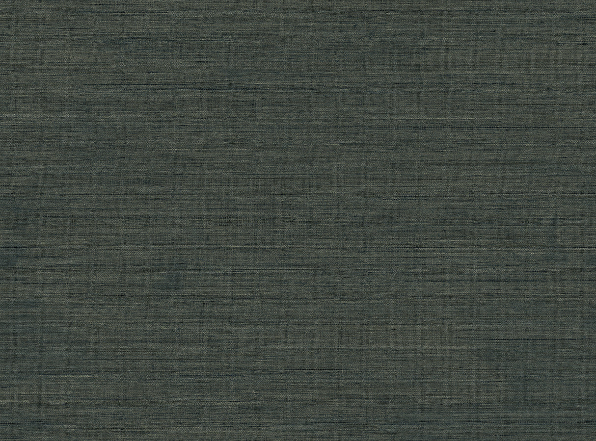 Threaded Stormy Lake faux linen texture vinyl wallpaper