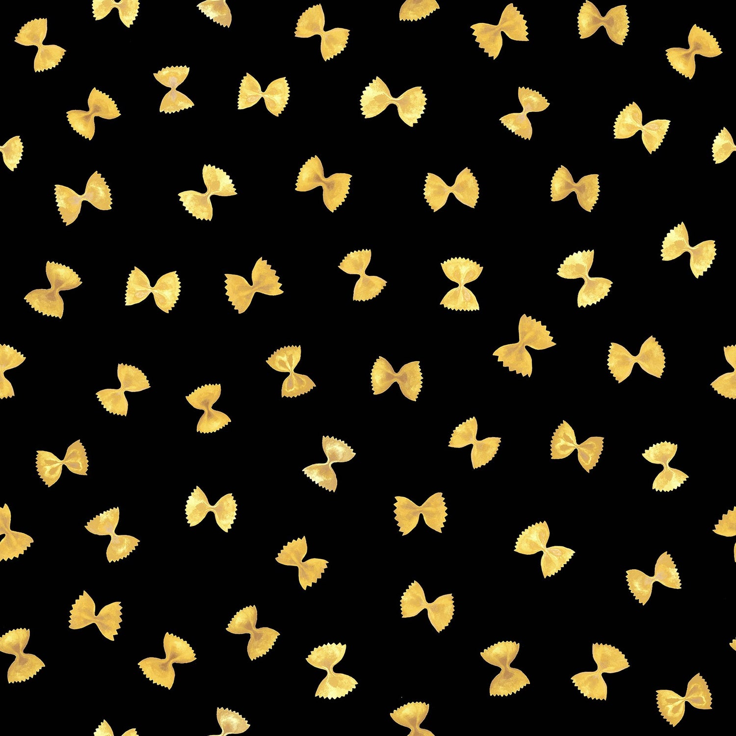 Black Pasta Peel & Stick Wallpaper with Novelty Farfalle Motif - RAS6265