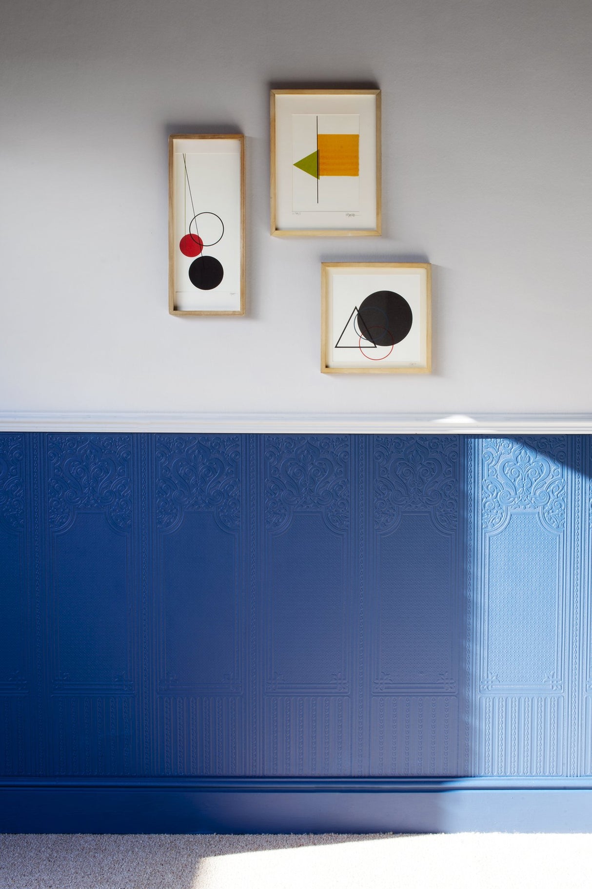 Oriental White Paintable Dado Wallpaper with Traditional Panel Motif - Brewster RD06700
