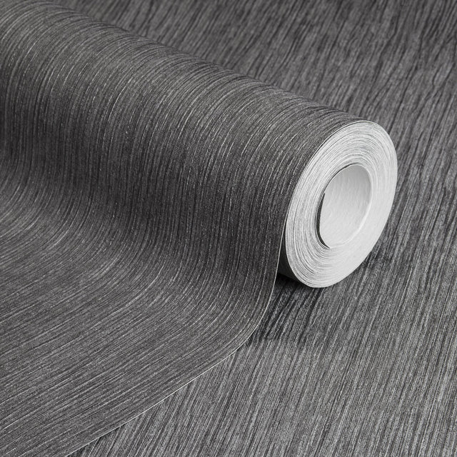 Hera Black Shadow Textured Wallpaper with Traditional Textures Pattern - Brewster RD465