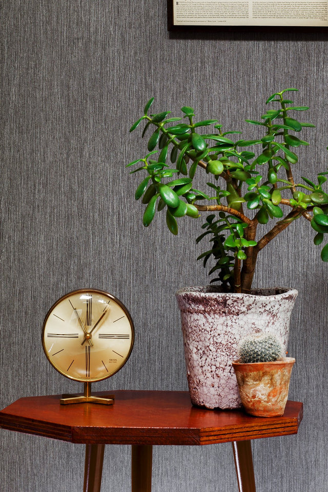 Hera Black Shadow Textured Wallpaper with Traditional Textures Pattern - Brewster RD465