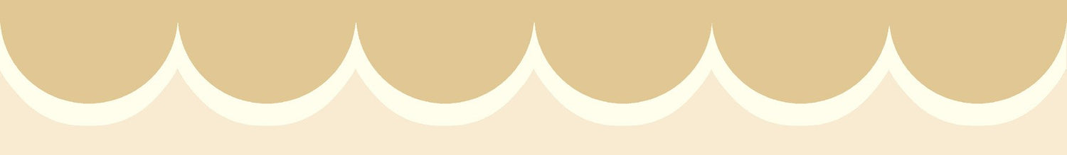 Linen Scallop Wallpaper Trim in Linen with Geometric Scallop Pattern - York RF7521B