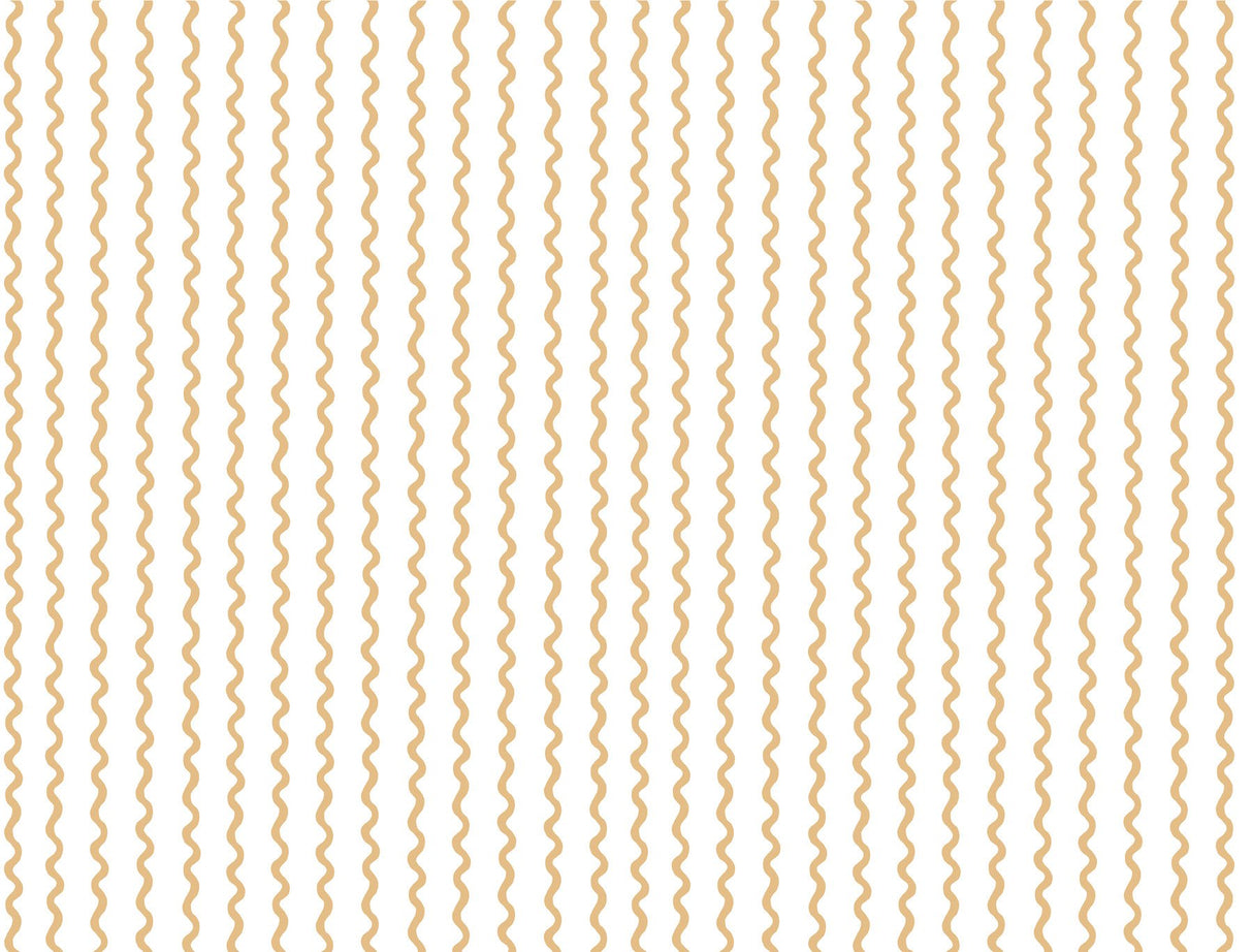 Rickrack Gold Metallic Stripes Wallpaper- Transitional Non Woven - York RF7551