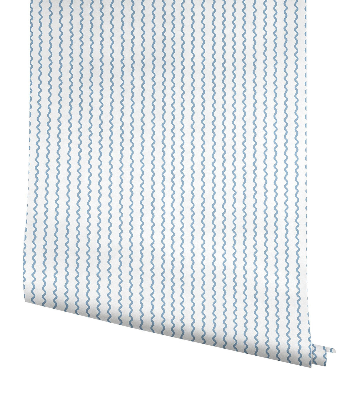 Rickrack Blue Wallpaper with Wavy Stripe Motif - York RF7555