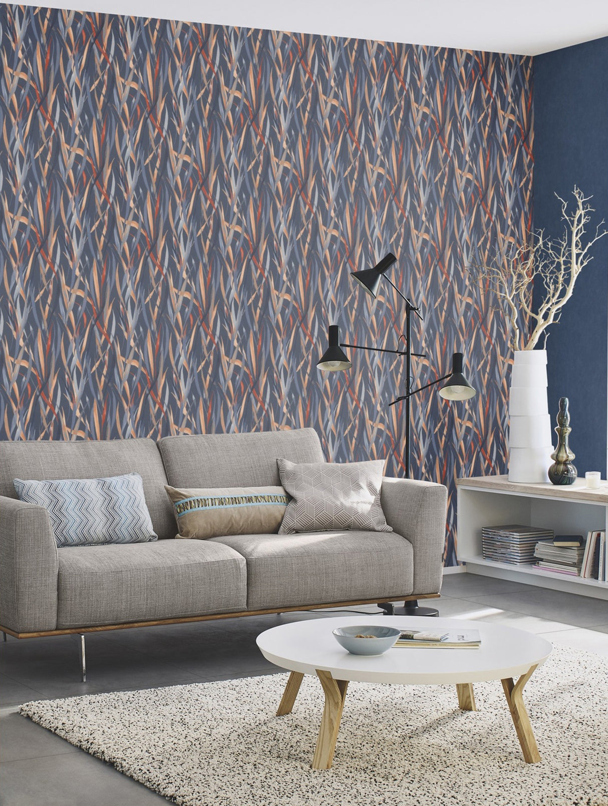Sway Blue by Rasch Botanical Wallpaper – Brewster RH330236