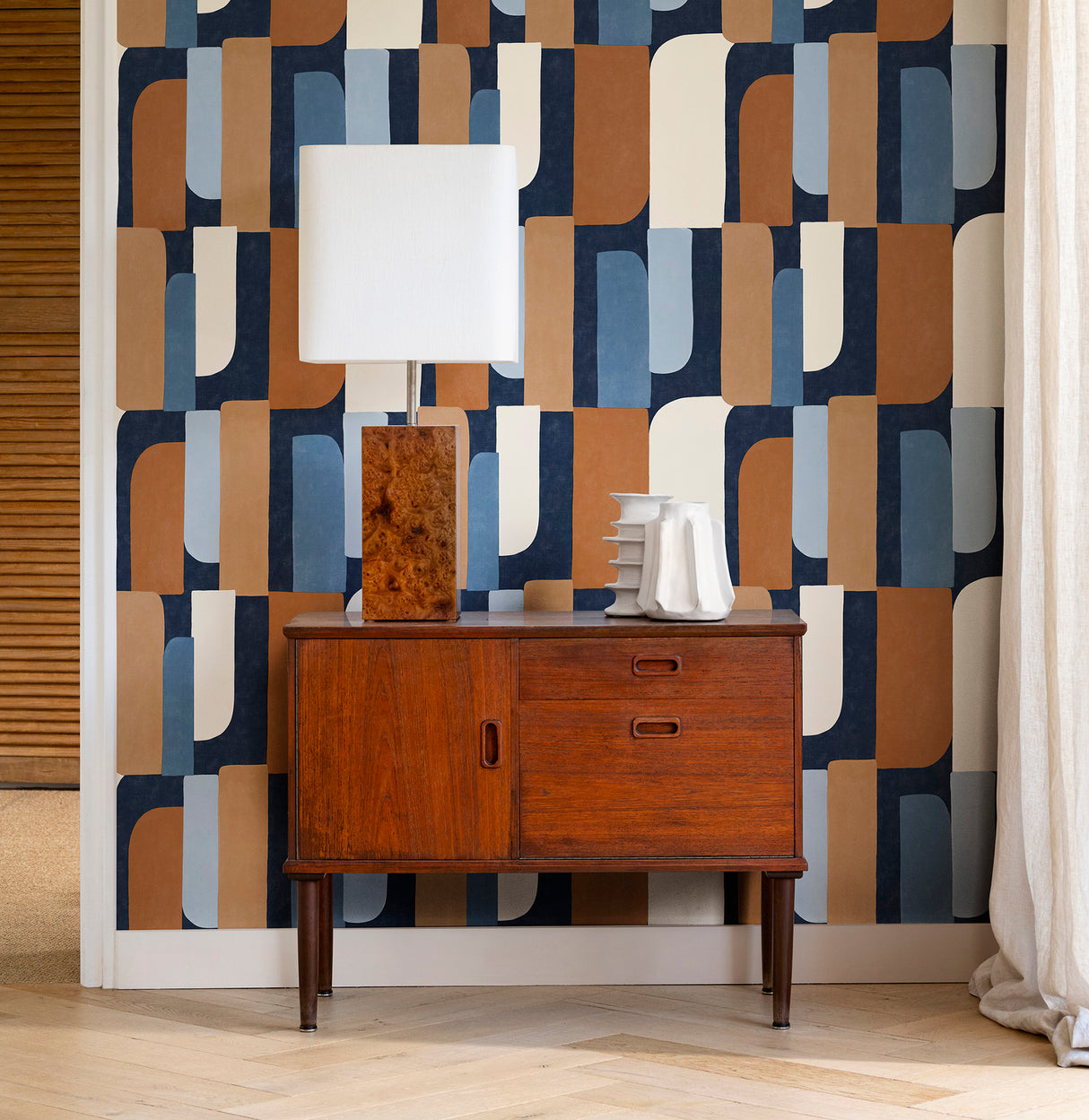 Derain Blue by Rasch Geometric Wallpaper- Brewster Home Fashions RH330519