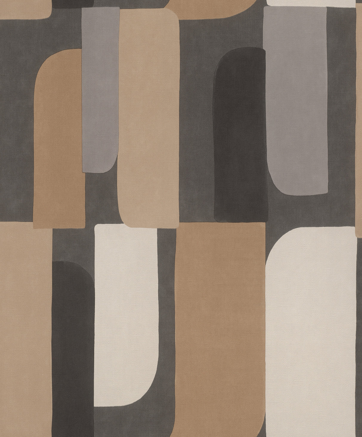 Rasch Derain Charcoal geometric wallpaper roll and pattern