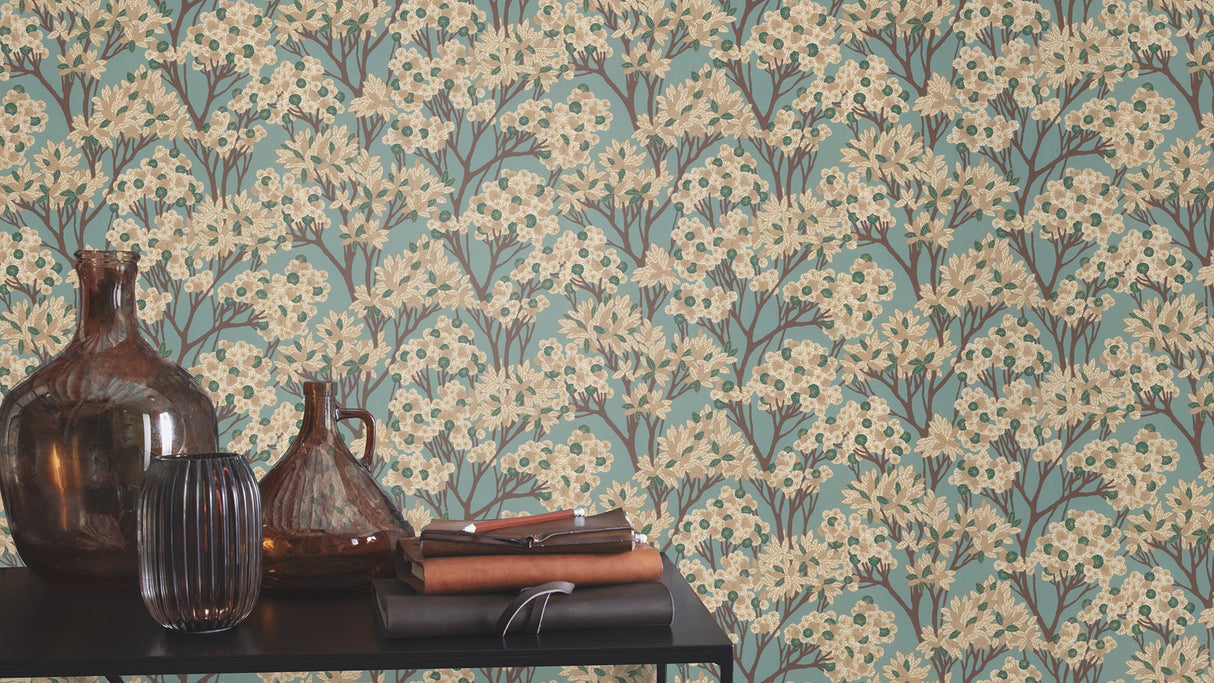 Stickley Sky Blue by Rasch Tree Wallpaper – Brewster Home Fashions RH580013