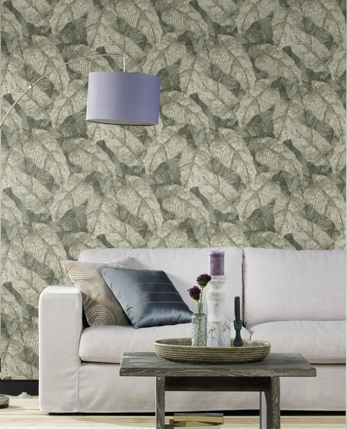 Galner Moss by Rasch Tropical Botanical Leaves Wallpaper – Brewster RH720549