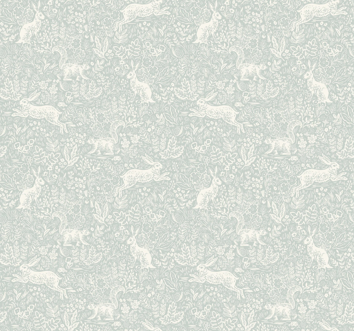 Fable Mineral Wallpaper with Woodland Animals Non Woven - York RI5101