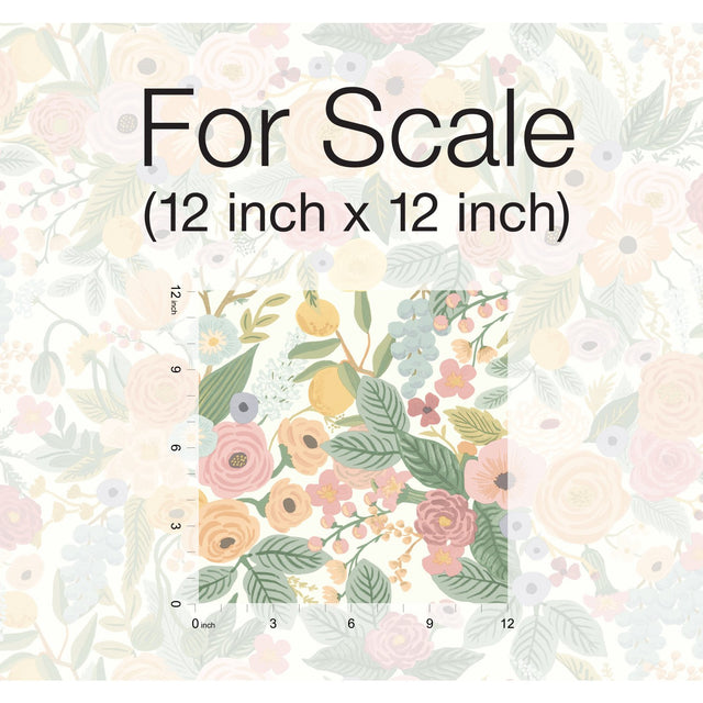 Garden Party Pastel Wallpaper with Bohemian Floral Pattern, Heavy Weight Paper - York RI5118