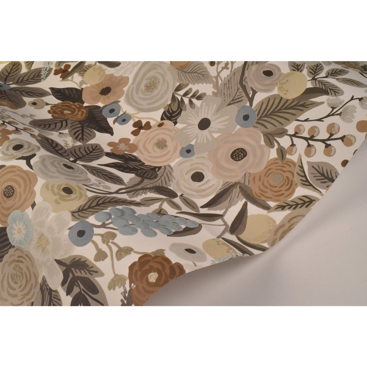 Garden Party Brown & Beige Floral Wallpaper with Bohemian Style - York RI5121