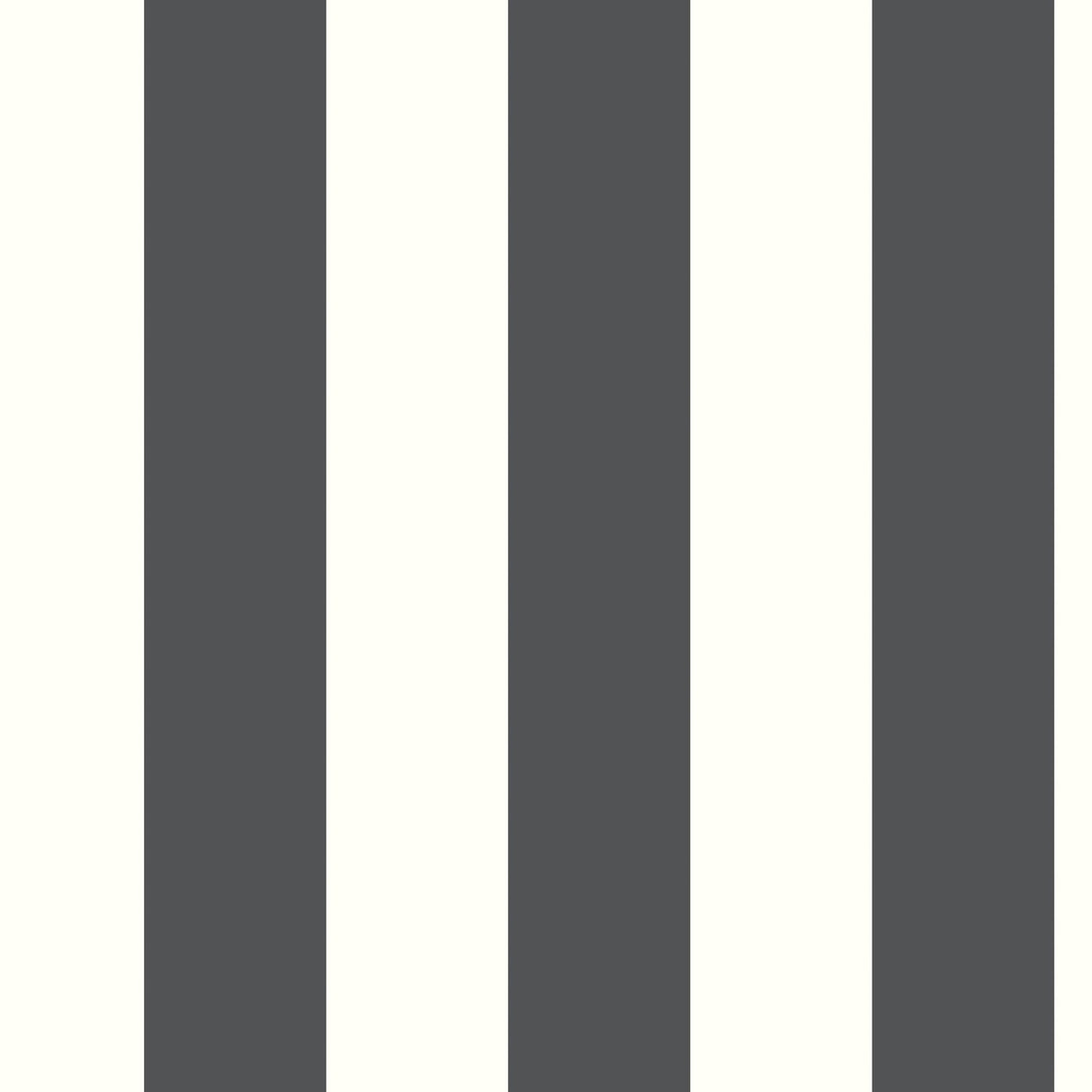 Awning Stripe Black Peel & Stick Wallpaper with Traditional Global Stripes Pattern - York RMK11082WP
