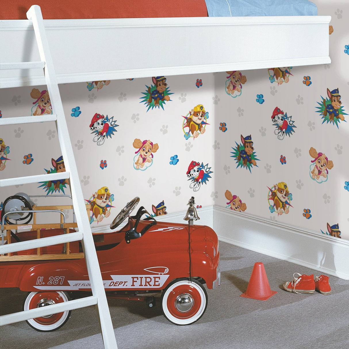 Paw Patrol Blue Peel & Stick Wallpaper with Kids Novelty Pattern - York RMK11175RL