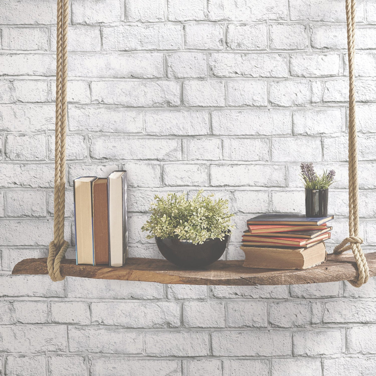 White Brick White Peel & Stick Wallpaper with Realistic Brick Pattern, Industrial Style - York RMK11237WP