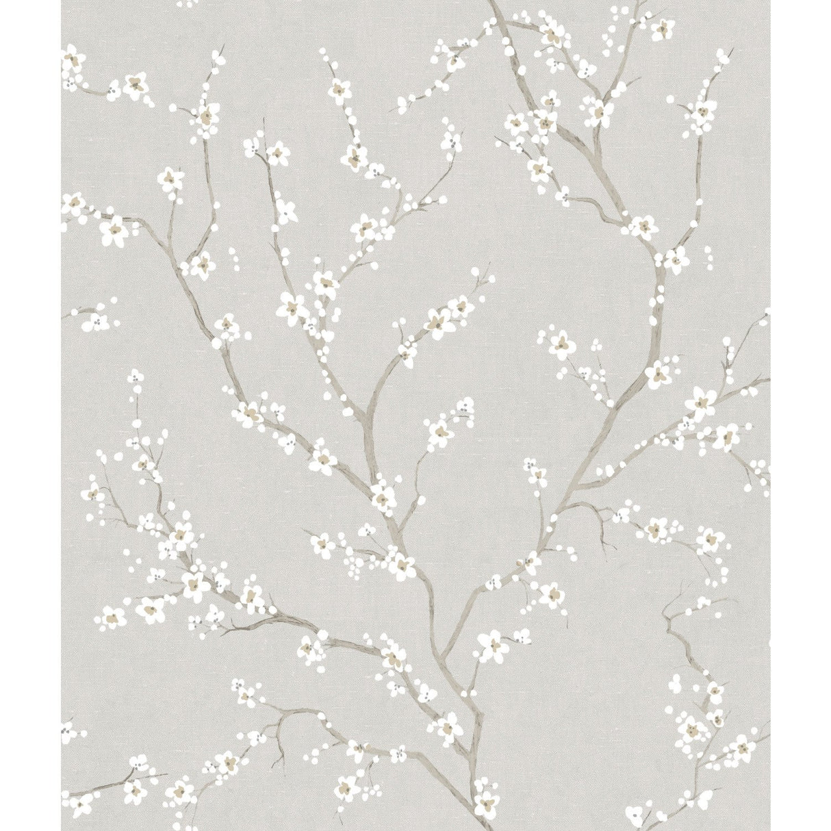 Cherry Blossom Neutral Peel & Stick Wallpaper with Botanical Floral Pattern, Traditional Style - York RMK11270WP
