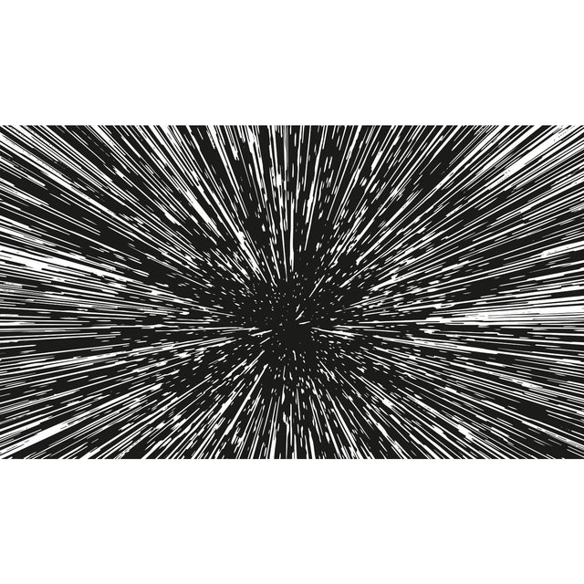 Hyper Space Black Peel & Stick Wall Mural with Star Wars Hyperspace Novelty Kids Style - York RMK11412M
