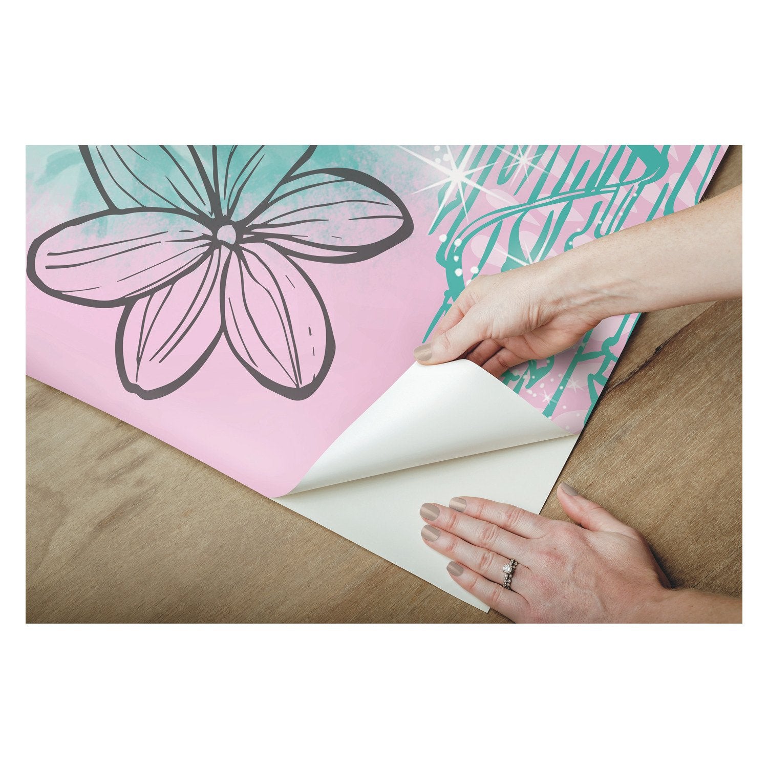 Disney Princess Pink Peel & Stick Wall Mural with Kids Novelty Pattern - York RMK11414M