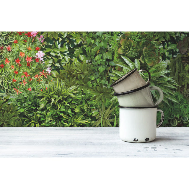 Living Wall Green Peel & Stick Wallpaper with Lush Botanical Leaves Motif - York RMK11567RL