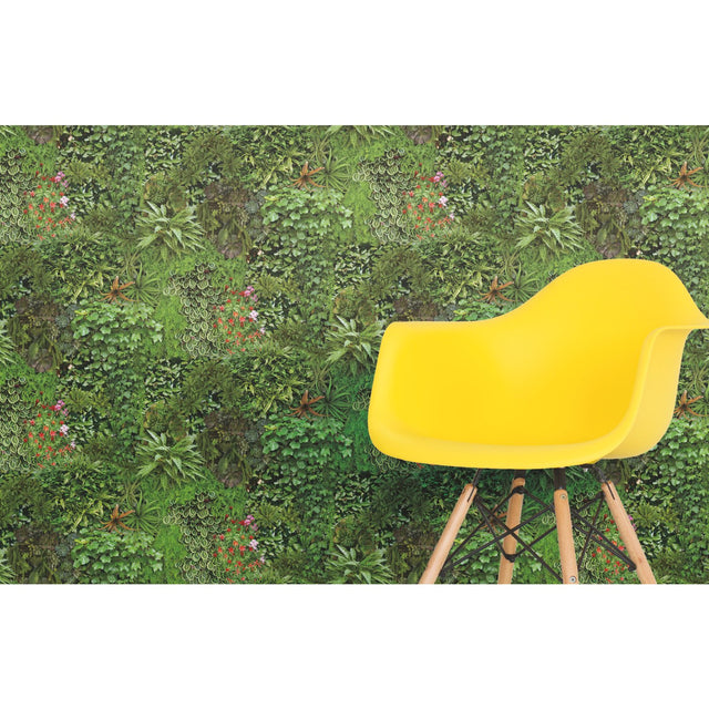 Living Wall Green Peel & Stick Wallpaper with Lush Botanical Leaves Motif - York RMK11567RL
