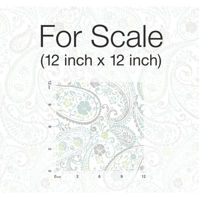 Paisley Prince Grey Peel & Stick Wallpaper with Modern Global Paisley Pattern - York RMK11583RL