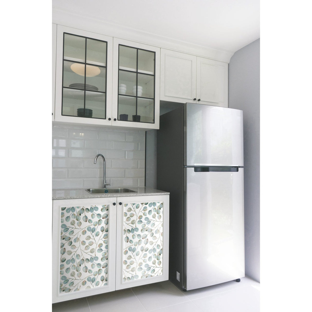 Cat Coquillette Eucalyptus Green Peel & Stick Wallpaper with Botanical Leaves Modern Vinyl - York RMK11629WP