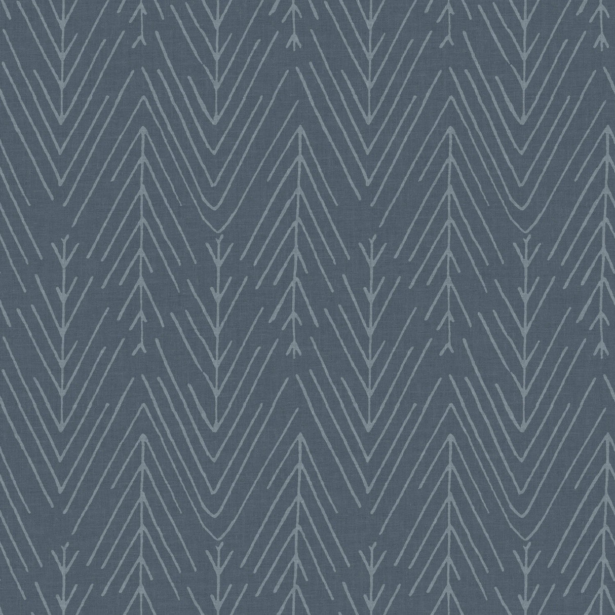 Twig Hygge Herringbone Navy Peel & Stick Wallpaper with Modern Botanical Novelty Pattern - York RMK11673WP
