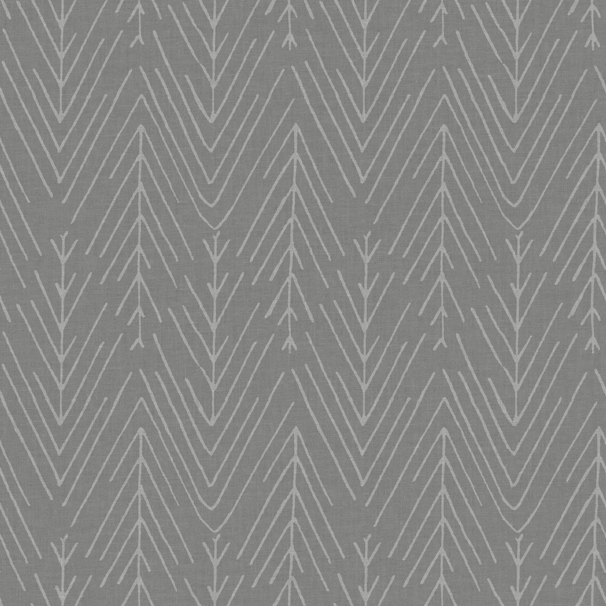Twig Hygge Herringbone Charcoal Peel & Stick Wallpaper with Modern Botanical Novelty Pattern - York RMK11674WP